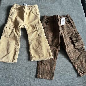 Old Navy baby boy NEW Corduroy and Plaid Pants Set